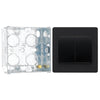 BG Evolve Matt Black 2G Wide Rocker Light Switch PCDMB42WB with 35mm Steel Back Box