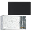 BG Evolve Matt Black Double Blank Plate PCDMB95B with 35mm Steel Back Box