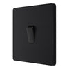 BG Evolve Matt Black 1 Gang 20A 16AX Intermediate Light Switch PCDMB13B with 35mm Steel Back Box