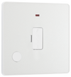 PCDCL54W Front - This Evolve pearlescent white 13A fused and unswitched connection unit from British General provides an outlet from the mains containing the fuse, ideal for spur circuits and hardwired appliances.