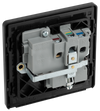  PCDMG21B Back - This Evolve Matt Grey 13A single switched socket from British General has been designed with angled in line colour coded terminals and backed out captive screws for ease of installation, and fits a 25mm back box making it an ideal retro-fit replacement for existing sockets.