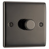 BG NBN81P Nexus Metal 1 Gang, 2 Way, 400W Dimmer Switches - Black Nickel