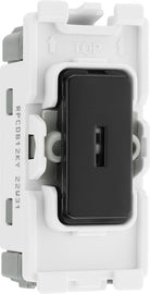 BG RPCDB12KY Evolve Grid Black 20A 20AX 2 Way 1 Pole Secret Key Switch Module