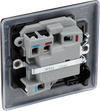 BG NFB50 Nexus Metal Matt Black 13A Switched Fused Spur Unit