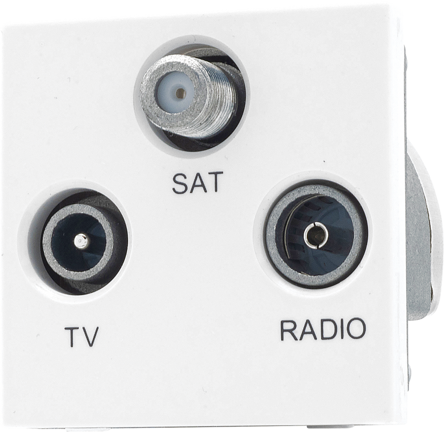 BG White EMTVFMSATW Triplexed TV/ FM DAB/ SAT TV Outlet E...– The ...