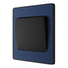 BG Evolve Matt Blue 1 Gang 20A 16AX 2 Way Wide Rocker Light Switch PCDDB12WB with 25mm Steel Back Box