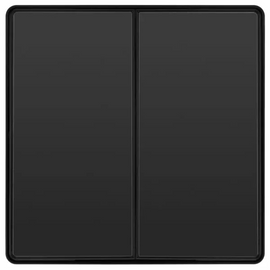 BG Evolve Black Chrome 2 Gang 2-Way 20A Edge to Edge Rocker Light Switch | PCDBC42EB