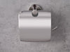 Corby Harrogate Toilet Roll Holder with Cover in Polished Steel