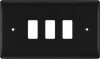 BG RNFB3 Nexus Metal Matt Black 3 Module Grid Front Plate