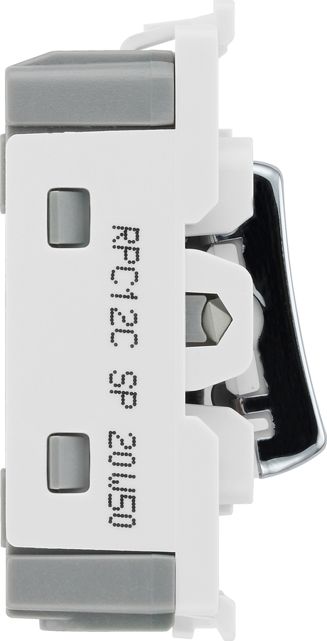 BG RPC12C Nexus Grid Polished Chrome 20AX 2 Way 1 Pole Centre-Off Switch Module
