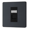 BG Evolve Matt Grey RJ45 Cat6 Single Data Outlet PCDMGRJ451B with 25mm Steel Back Box