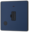 PCDDB54B Front -This Evolve Matt Blue 13A fused and unswitched connection unit from British General provides an outlet from the mains containing the fuse, ideal for spur circuits and hardwired appliances.