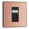 BG Evolve Polished Copper RJ45 Cat6 Single Data Outlet PCDCPRJ451B with 35mm Steel Back Box