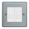 BG MC5RJ452 Metal Clad | 2 Gang RJ45 Ethernet Socket
