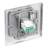 BG Nexus Brushed Steel 1 Gang RJ11 Single Data Outlet NBSRJ111 with 25mm Steel Back Box