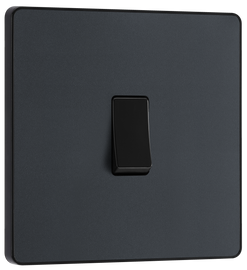 BG Evolve Matt Grey Single Light Switch 1G 2 Way PCDMG12B