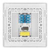 BG Evolve Pearlescent White 1 Gang Master Telephone Outlet PCDCLBTM1W with 25mm Steel Back Box