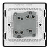 BG Evolve Matt Black 2 Gang 20A 16AX 2 Way Light Switch PCDMB42B with 35mm Steel Back Box
