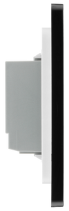 PCDBCTDM2B Side - This Evolve Black Chrome double master trailing edge touch dimmer allows you to control your light levels and set the mood.