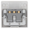 BG 879 Moulded Round Edge | White | 1 Gang 45A Bottom Entry Flex Outlet Plate