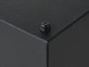 Corby Highland Rectangular Dual Recycling Bin in Black PU Leather with Plastic Inserts