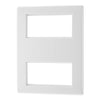 BG 8EM8 Round Edge | White | 2x 4 Module Double Stack Quad Euro Module Faceplate