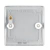 BG Nexus Brushed Steel Single Blanking Plate with Surface Pattress Back Box