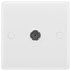 BG 860 Moulded Round Edge | White | 1 Gang Co-Axial TV Socket Outlet