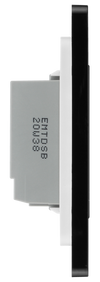 PCDMBTDS2B Side - This Evolve Matt Black double secondary trailing edge touch dimmer allows you to control your light levels and set the mood.