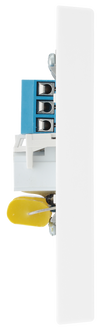 BG 9BTS/2 Moulded Square Edge | White | 2 Gang Screw Terminal Secondary Telephone Socket