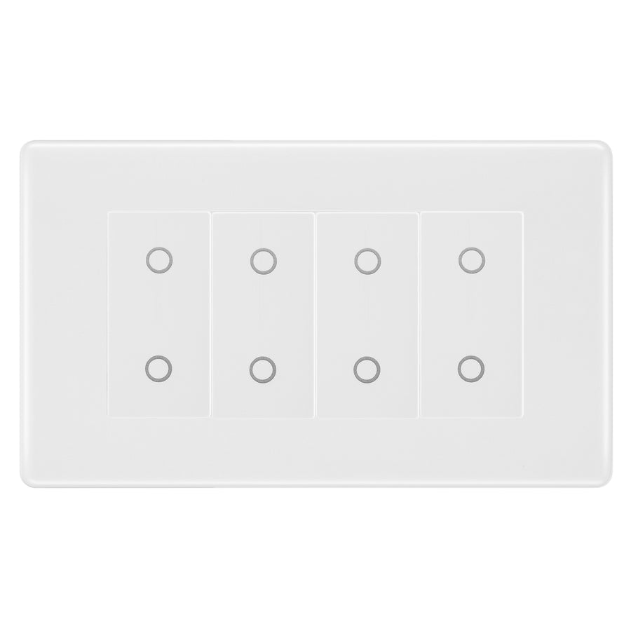 BG Nexus White Moulded Quad Secondary Touch Dimmer Switch