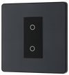 PCDMGTDS1B Front - This Evolve Matt Grey single secondary trailing edge touch dimmer allows you to control your light levels and set the mood.