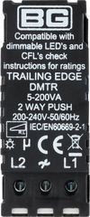 BG DMTR Trailing Edge LED Dimmer Module 2 Way Push On/Off Replacement Module