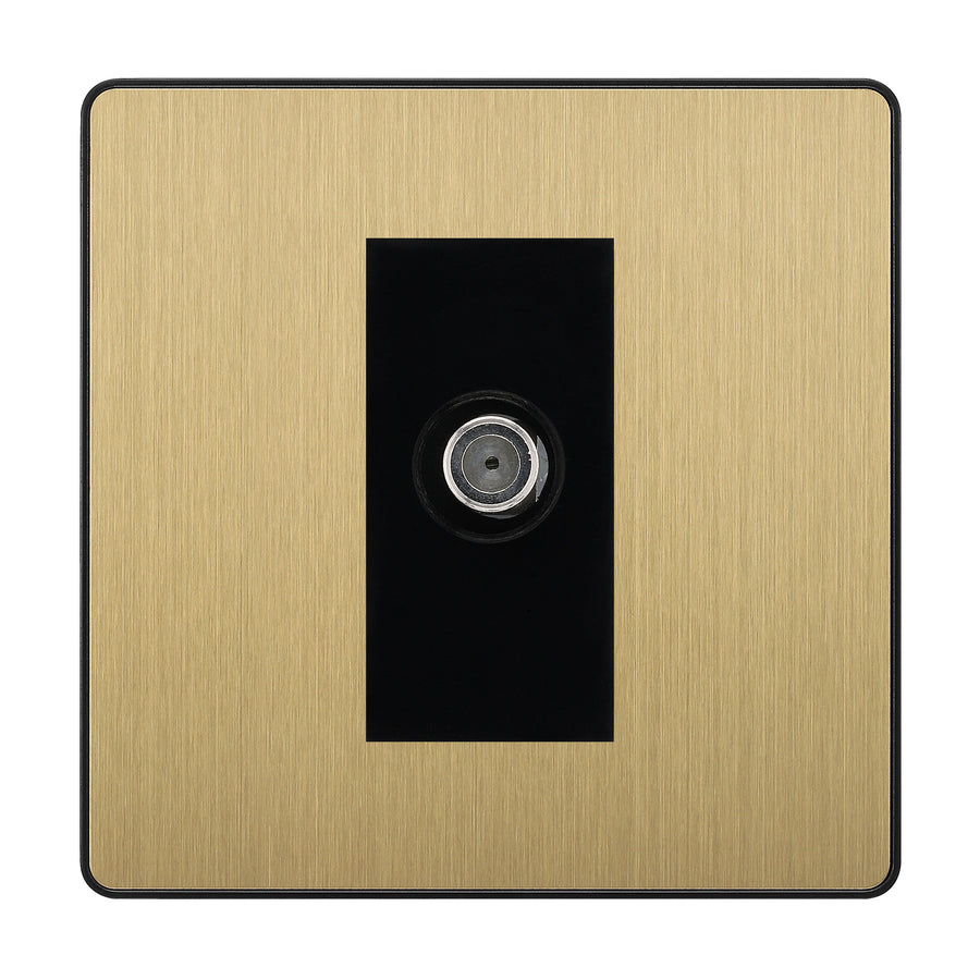 BG Evolve Satin Brass Satellite Socket PCDSB64B