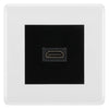 BG Nexus White Moulded HDMI Socket  - Black Insert