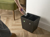 Corby Highland Dual Recycling Bin in Black PU Leather