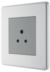 FBS28G Front - This 2A round pin socket from British General can be used to connect low power appliances and can be used to connect lamps to a lighting circuit.