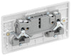 BG 824 Moulded Round Edge | White | 2 Gang 13A Unswitched Socket