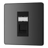 BG Evolve Black Chrome RJ45 Cat6 Single Data Outlet PCDBCRJ451B with 25mm Steel Back Box