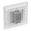 BG Evolve Pearlescent White 1 Gang 200W Trailing Edge Secondary Touch Dimmer PCDCLTDS1W with 25mm Steel Back Box