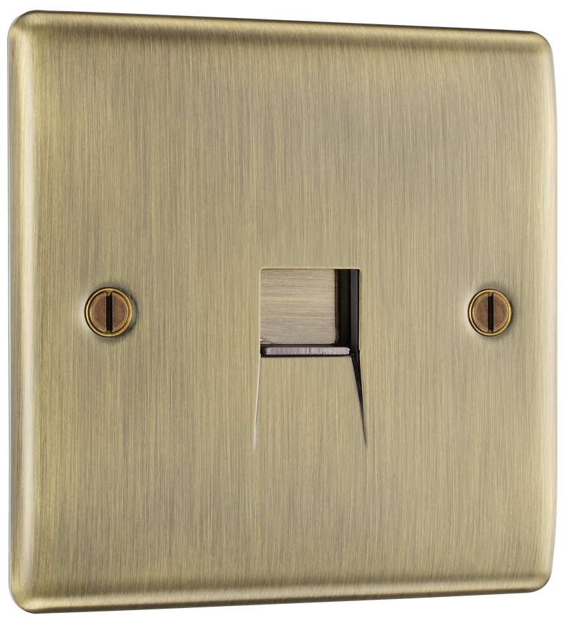  NABBTS1 Front - This secondary telephone socket from British General uses a screw terminal connection and should be used for an additional telephone point which feeds from the master telephone socket.