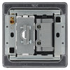 BG Screwless Matt Black 13A Unswitched 13A Fused Spur & Flex Outlet FFB55 with 35mm Steel Back Box