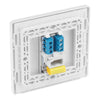 BG Evolve Brushed Steel Single Master Telephone Socket PCDBSBTM1W with 25mm Steel Back Box