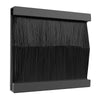 BG Screwless Polished Chrome Single 2 Gang Brush Cable Wall Plate TV Black
