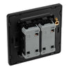 BG Evolve Matt Blue 2 Way Double Edge to Edge Rocker Switch PCDDB42EB with 25mm Steel Back Box