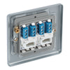 BG MC5BTS2 Metal Clad | 2 Gang Secondary Telephone Socket