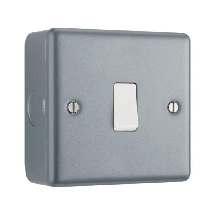 BG MC512 Metal Clad 20A 16AX 2 Way Single Light Switch