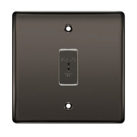 BG Black Nickel 1 Gang 2 Way Single Pole Emergency Light Test Key Grid Switch