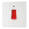 BG Evolve Pearlescent White 45A DP Single Plate + Neon PCDCL74W with 25mm Steel Back Box