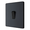 BG Evolve Matt Grey 1 Gang 20A 16AX Intermediate Light Switch PCDMG13B with 35mm Steel Back Box
